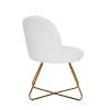 Sessel Teddy SHELDON weiss/gold