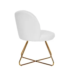 Sessel Teddy SHELDON weiss/gold