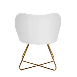 Sessel Teddy SHELDON weiss/gold