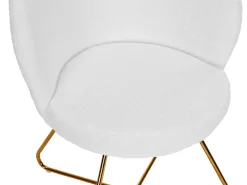 Sessel Teddy SHELDON weiss/gold