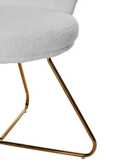 Sessel Teddy SHELDON weiss/gold