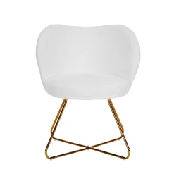 Sessel Teddy SHELDON weiss/gold