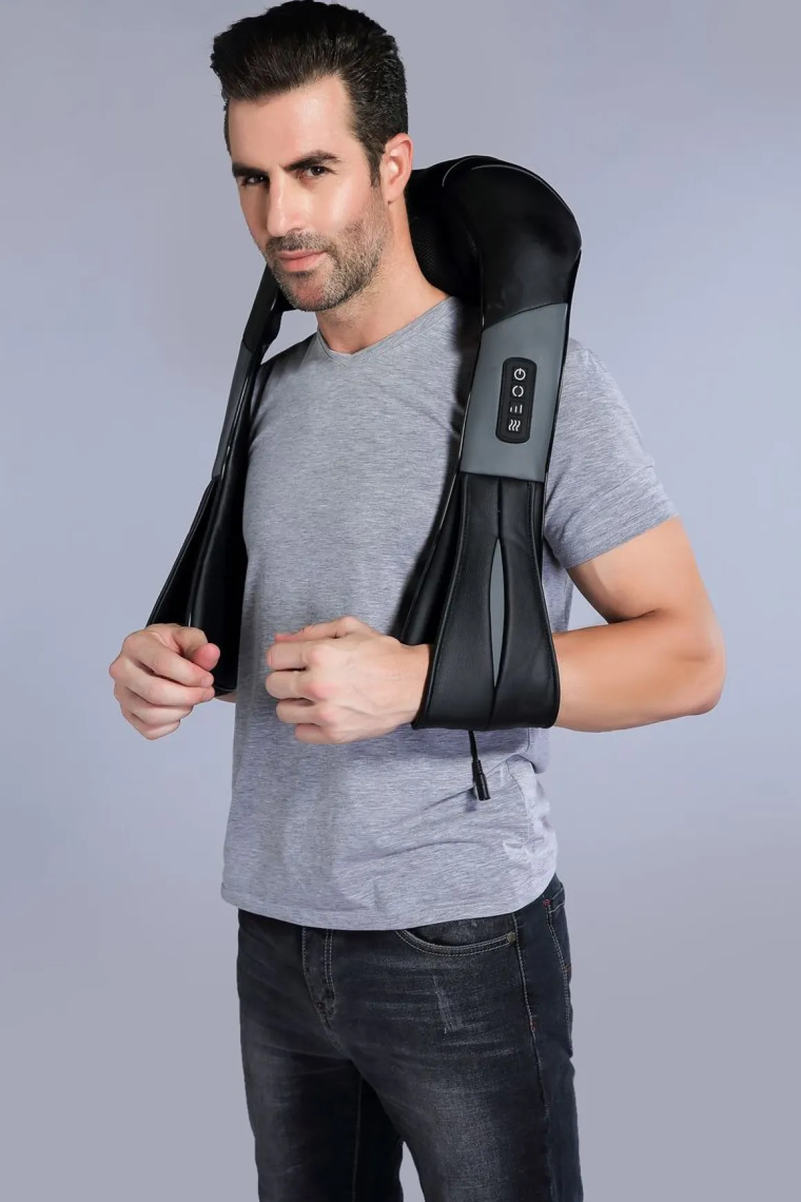 Shiatsu Massagegerät schwarz/grau