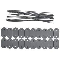 Sichtschutzmatte PVC Befestigungs-Kit 100 Stk. anthrazit