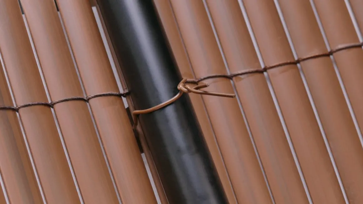 Sichtschutzmatte PVC Befestigungs-Kit 100 Stk. braun