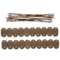 Sichtschutzmatte PVC Befestigungs-Kit 100 Stk. braun