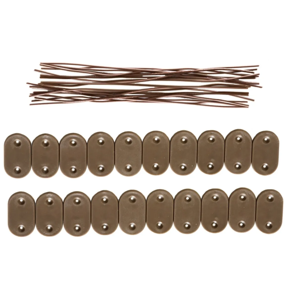 Sichtschutzmatte PVC Befestigungs-Kit 100 Stk. braun