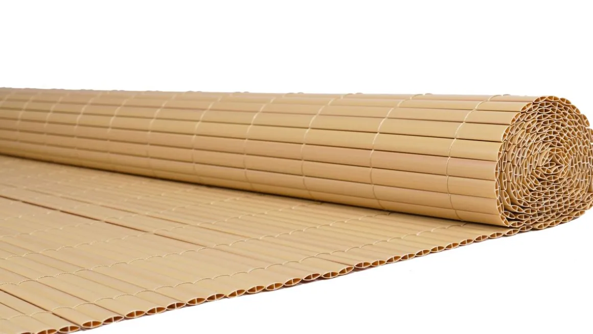 Sichtschutzmatte PVC 500 x 120 cm Bambusoptik