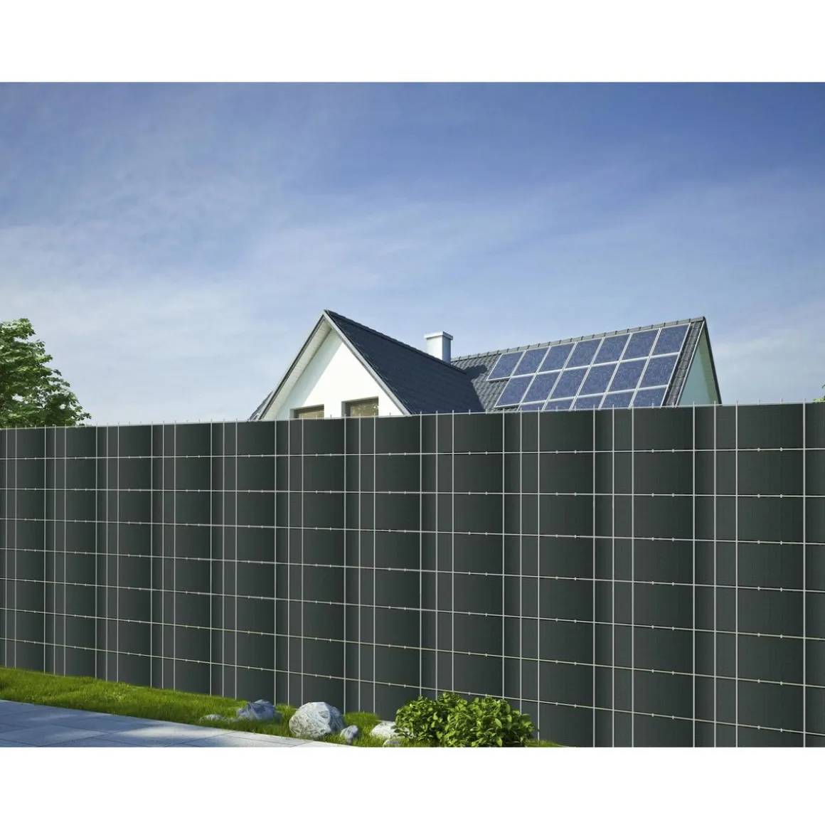 Sichtschutz Zaunfolie PVC 70 m anthrazit