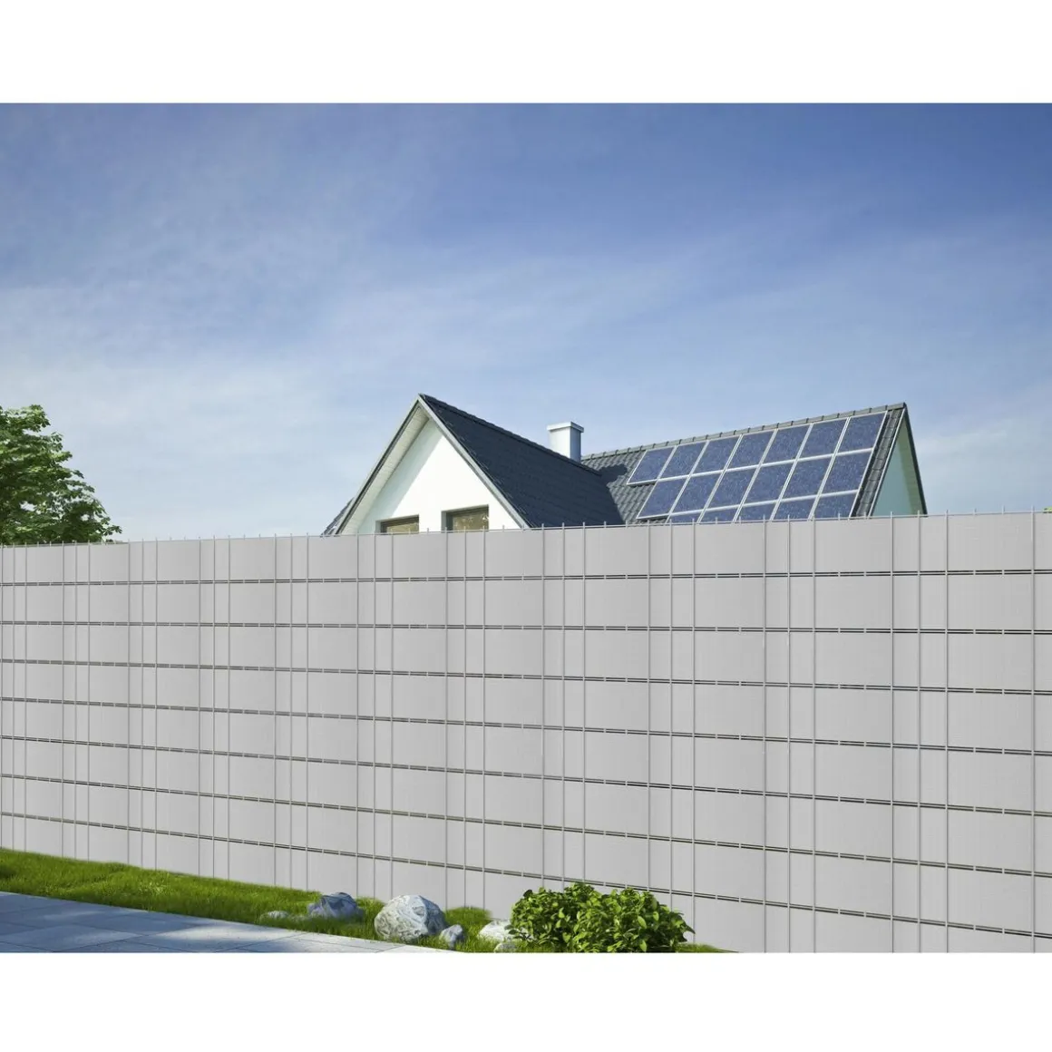 Sichtschutz Zaunfolie PVC 35 m grau