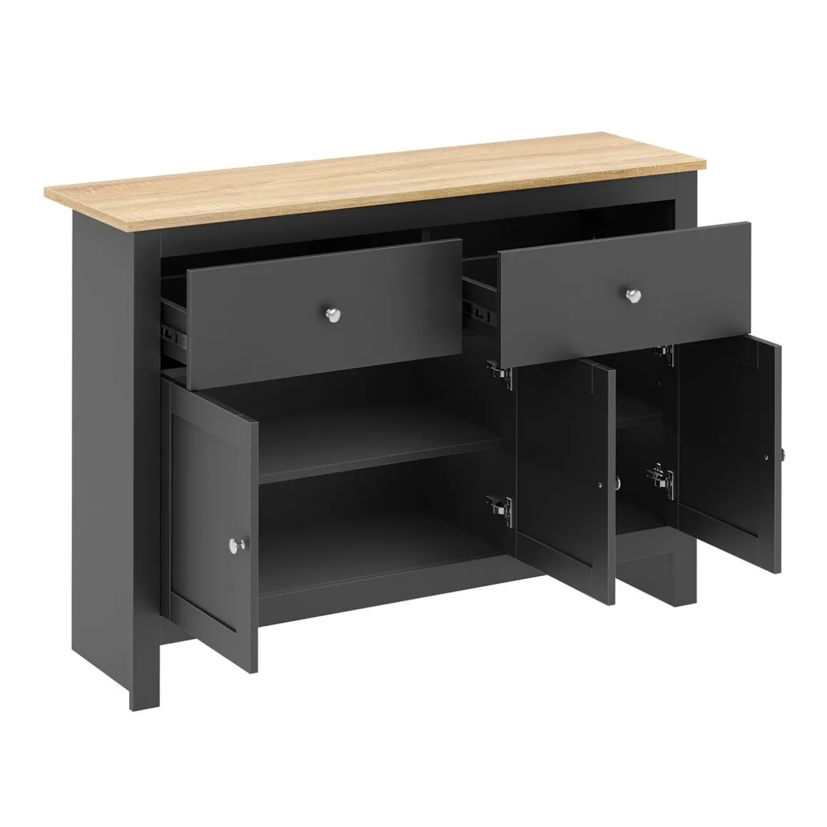 Sideboard ARLES 117 x 35 x 82 cm anthrazit