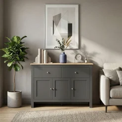 Sideboard ARLES 117 x 35 x 82 cm anthrazit
