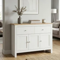 Sideboard ARLES 117 x 35 x 82 cm weiss