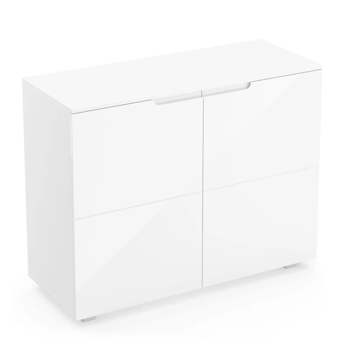 Sideboard AVILA 2 Türen 100 x 80 cm Hochglanz weiss