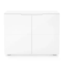 Sideboard AVILA 2 Türen 100 x 80 cm Hochglanz weiss