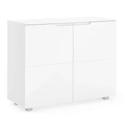 Sideboard AVILA 2 Türen 100 x 80 cm Hochglanz weiss