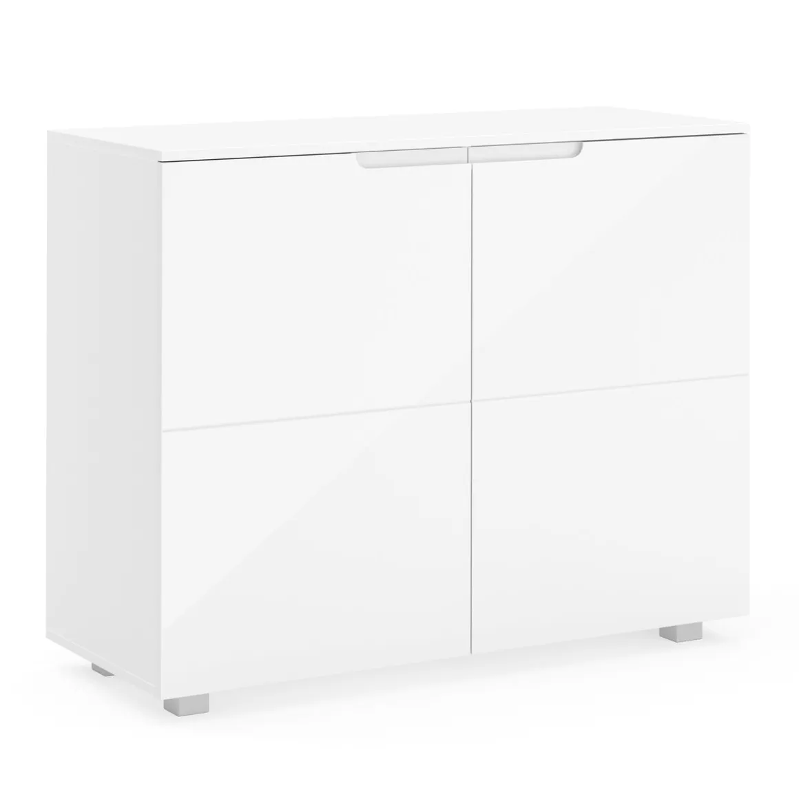 Sideboard AVILA 2 Türen 100 x 80 cm Hochglanz weiss