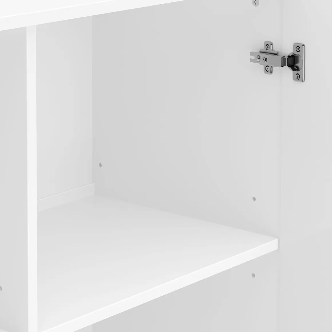 Sideboard AVILA 2 Türen 100 x 80 cm Hochglanz weiss