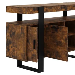 Sideboard CHELSEA 140 x 80 cm braun/schwarz