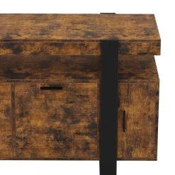 Sideboard CHELSEA 140 x 80 cm braun/schwarz