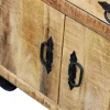 Sideboard Holz Vintage BASIL auf Rollen 80 x 70 cm