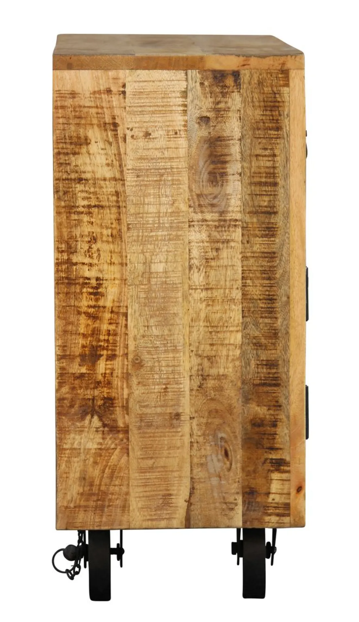 Sideboard Holz Vintage BASIL auf Rollen 80 x 70 cm