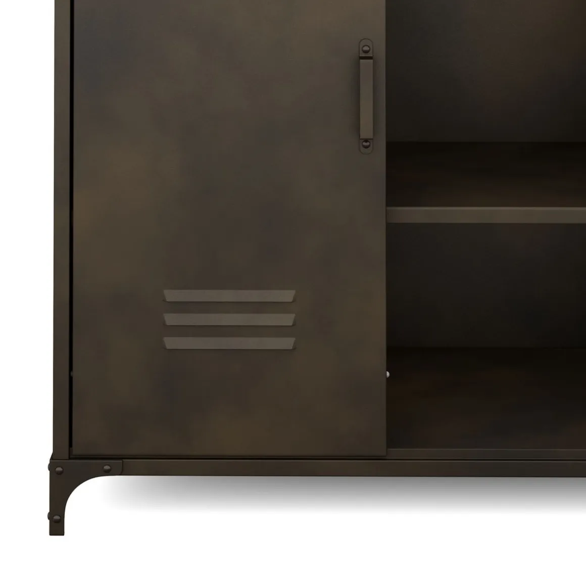 Sideboard Industrial FORGE 100 x 86 cm schwarz/braun