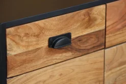 Sideboard JARIK 90 x 83 cm schwarz/braun