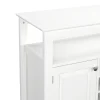 Sideboard LAVEA mit Weinregal 116 x 82 cm weiss