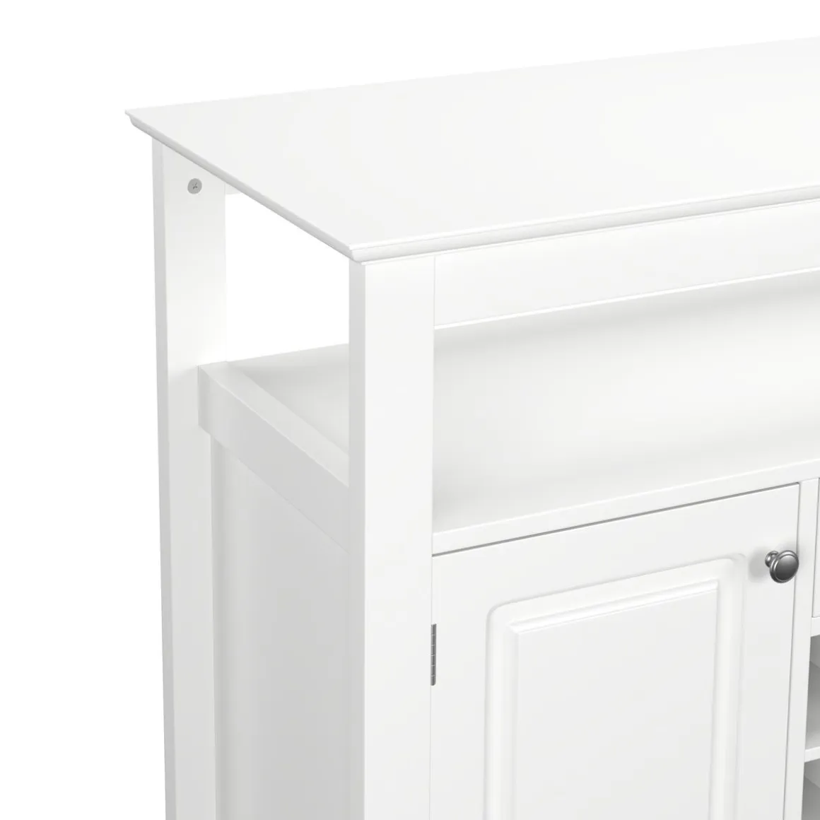 Sideboard LAVEA mit Weinregal 116 x 82 cm weiss