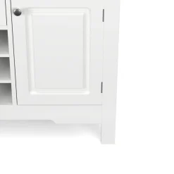 Sideboard LAVEA mit Weinregal 116 x 82 cm weiss