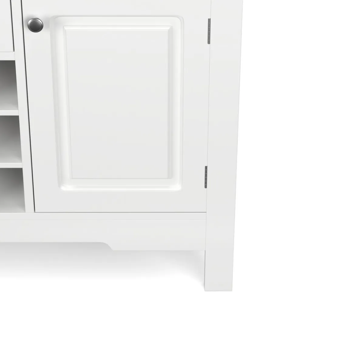 Sideboard LAVEA mit Weinregal 116 x 82 cm weiss