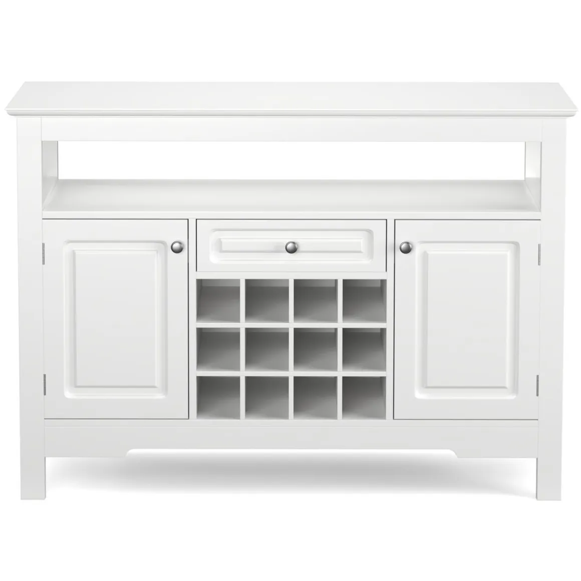 Sideboard LAVEA mit Weinregal 116 x 82 cm weiss