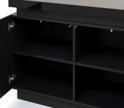 Sideboard LED ELVIO 150 x 75 cm schwarz