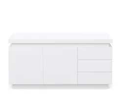 Sideboard LED ELVIO 150 x 75 cm weiss