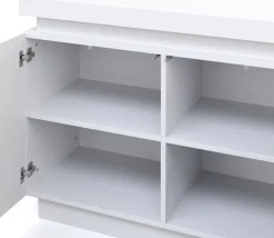 Sideboard LED ELVIO 150 x 75 cm weiss