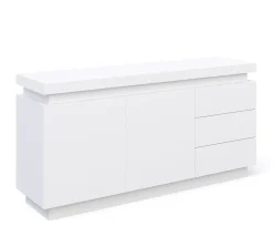 Sideboard LED ELVIO 150 x 75 cm weiss