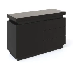 Sideboard LED GIANNI 110 x 76 cm schwarz