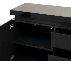 Sideboard LED GIANNI 110 x 76 cm schwarz