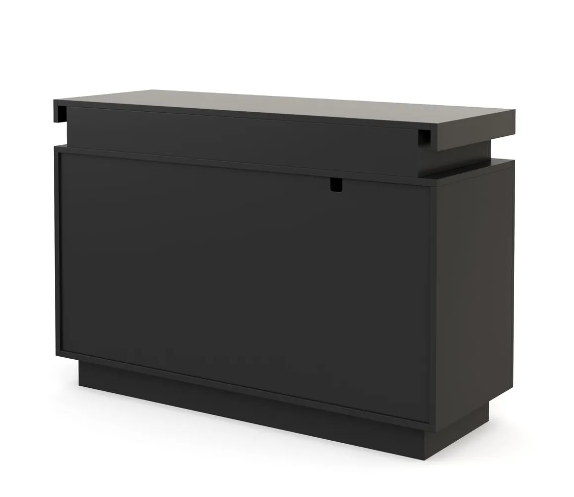 Sideboard LED GIANNI 110 x 76 cm schwarz