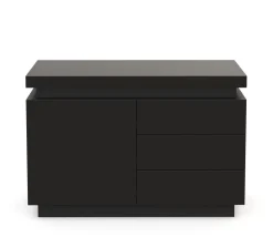 Sideboard LED GIANNI 110 x 76 cm schwarz