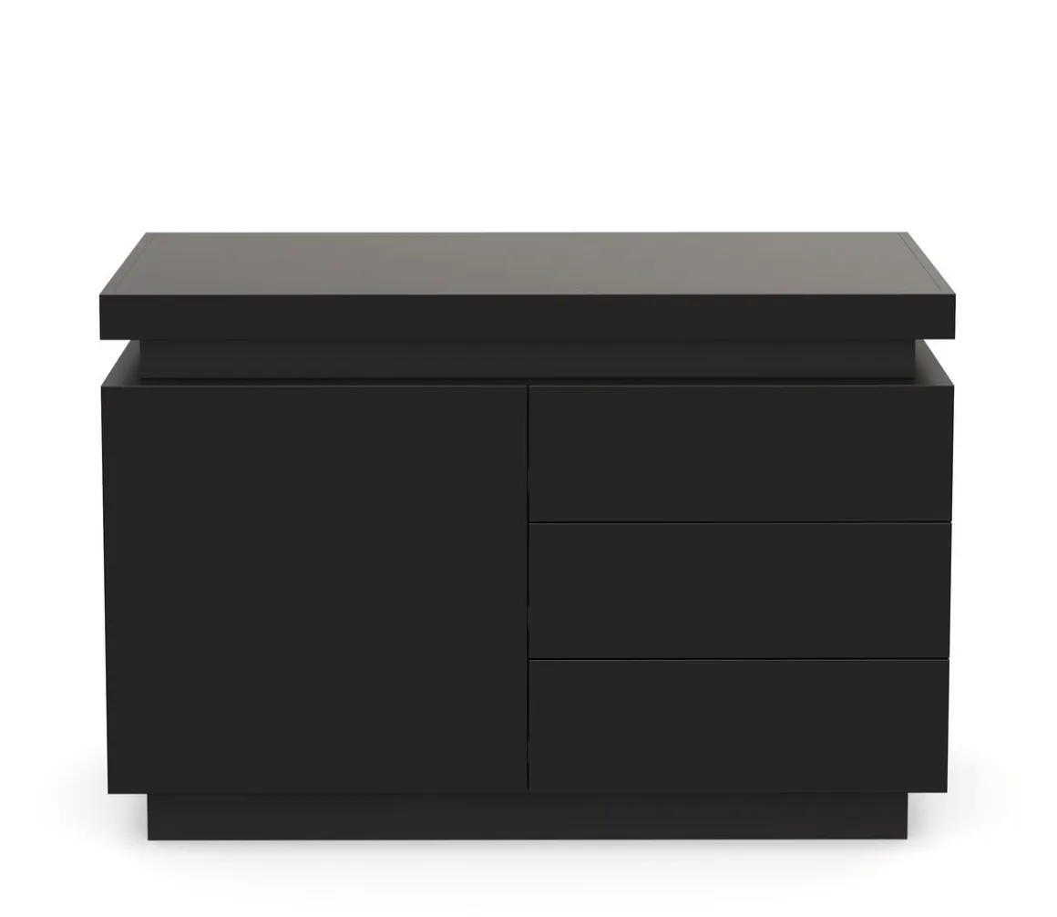 Sideboard LED GIANNI 110 x 76 cm schwarz