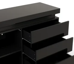 Sideboard LED GIANNI 110 x 76 cm schwarz