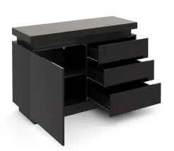 Sideboard LED GIANNI 110 x 76 cm schwarz