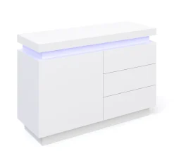 Sideboard LED GIANNI 110 x 75 cm weiss