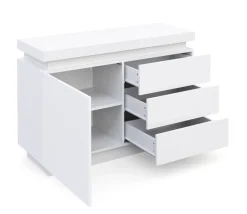 Sideboard LED GIANNI 110 x 75 cm weiss