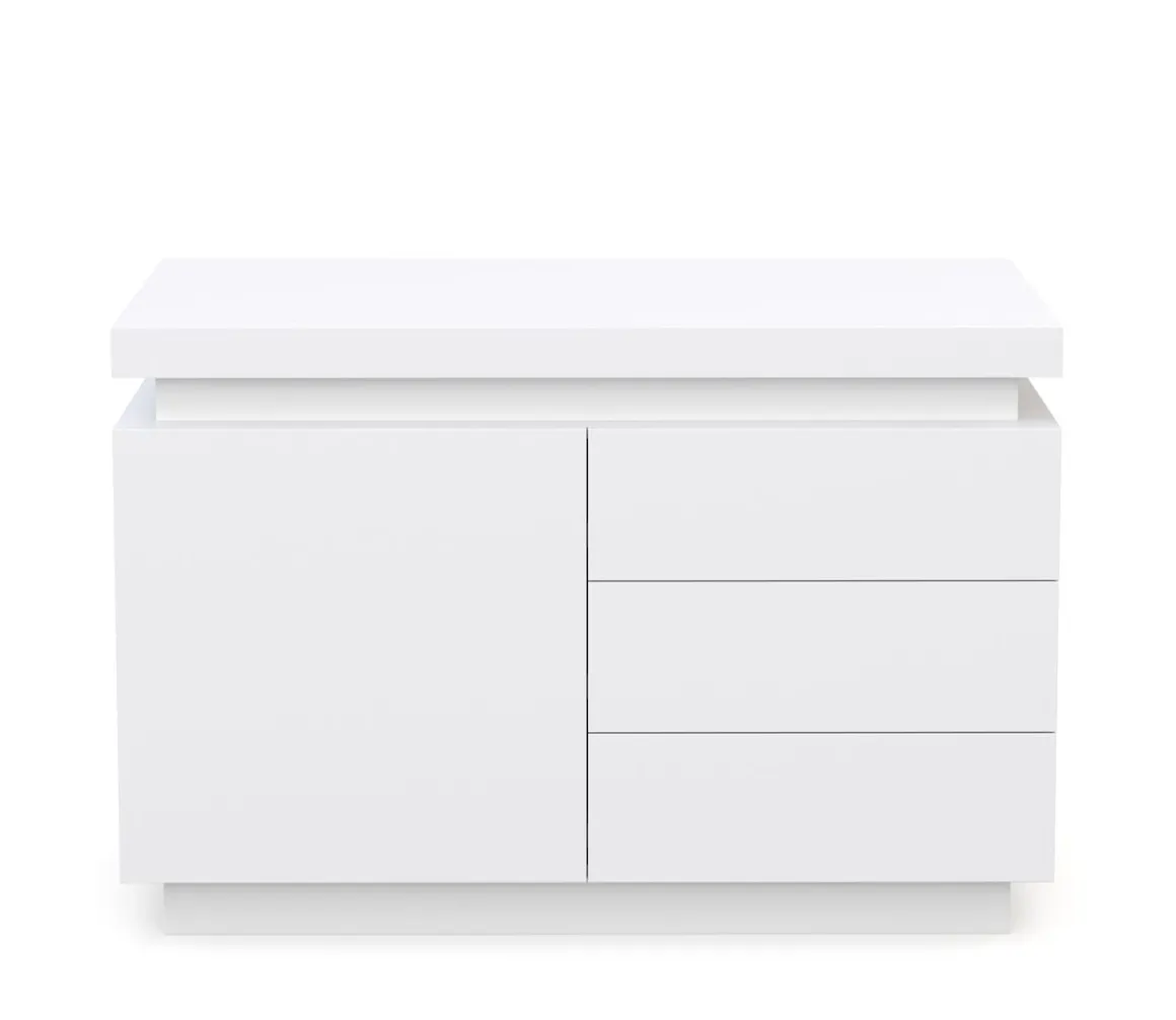 Sideboard LED GIANNI 110 x 75 cm weiss