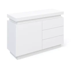 Sideboard LED GIANNI 110 x 75 cm weiss