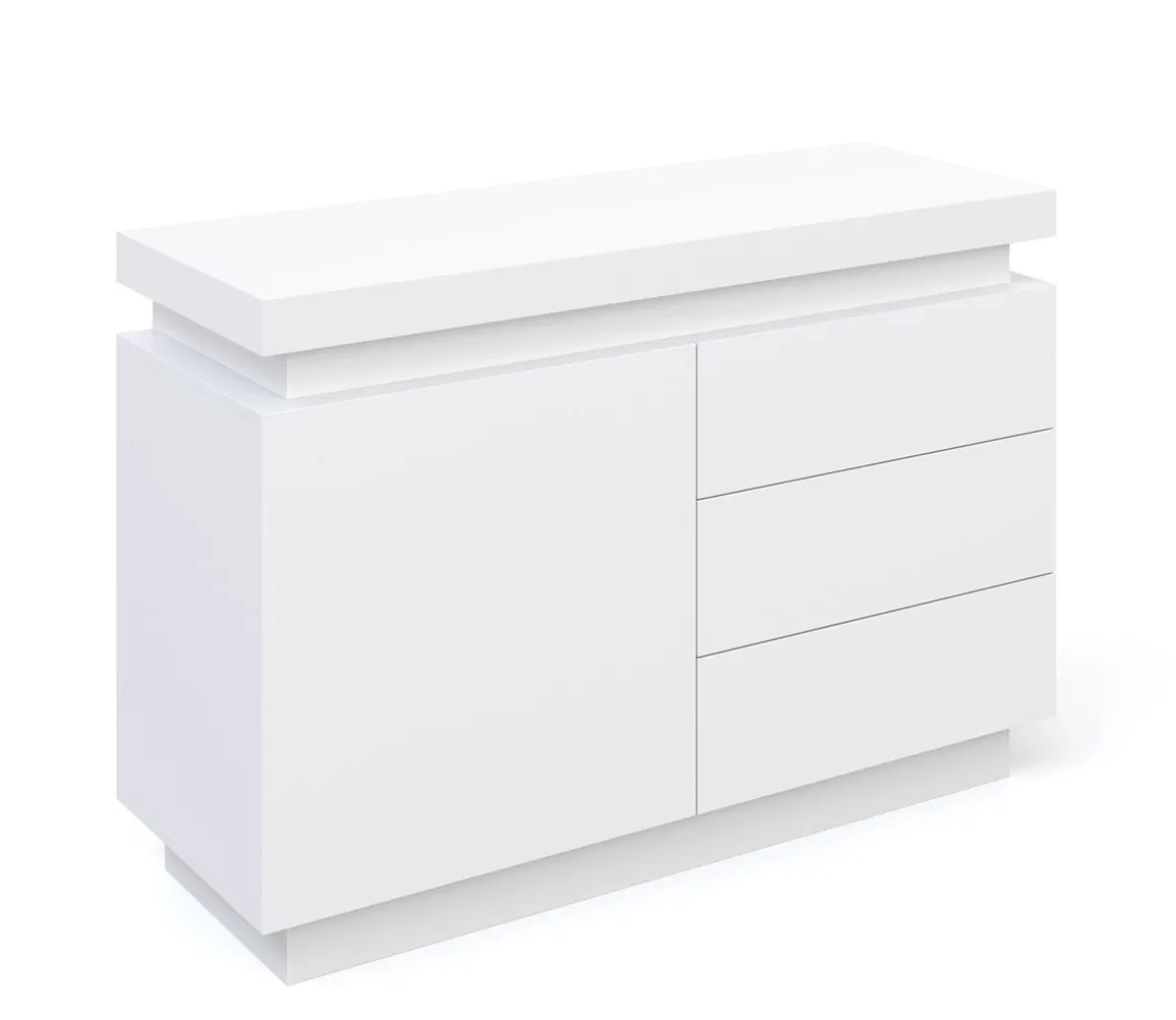 Sideboard LED GIANNI 110 x 75 cm weiss