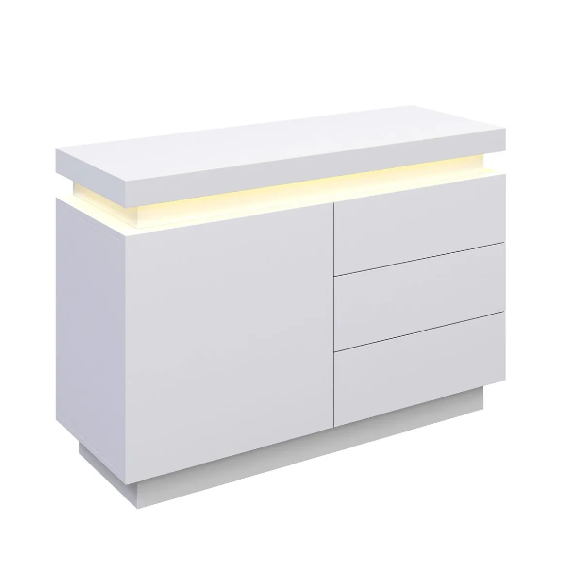 Sideboard LED GIANNI 110 x 75 cm weiss